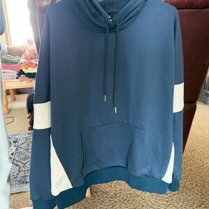 Cider Blue and White Hoodie